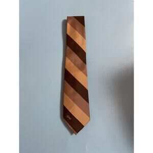 Vintage Allyn St. George Necktie Gold and Brown Striped